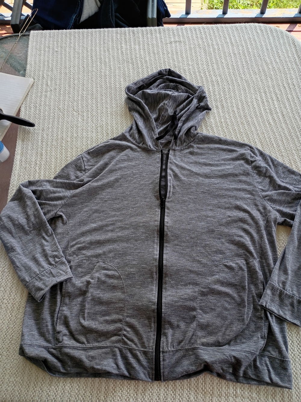 Just My Size Men's Gray Zip-Up Hooded Sweater